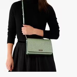 Kate Spade Kenzie Glitter Crossbody Clutch NWT